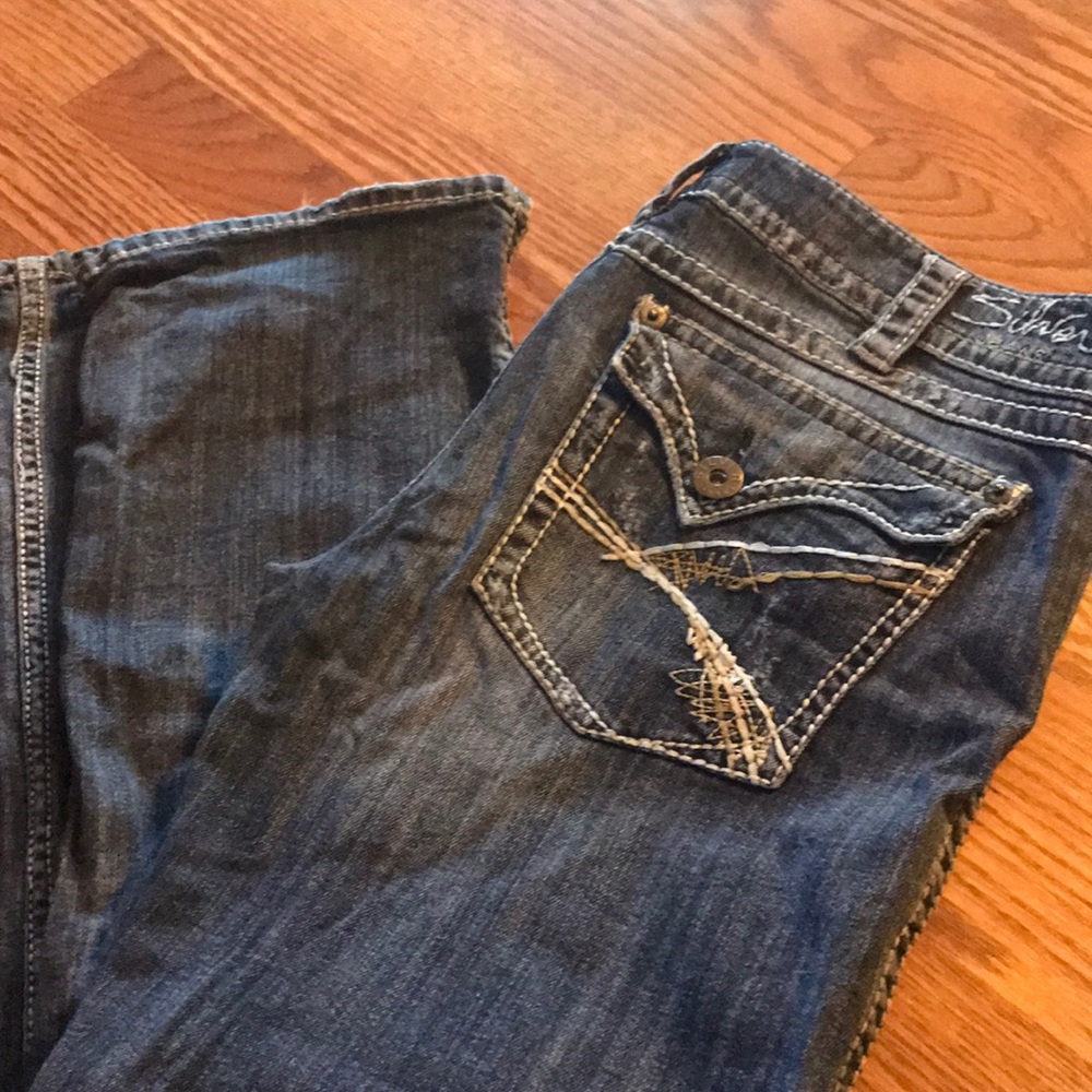 Silver McKenzie Jeans.  Low rise